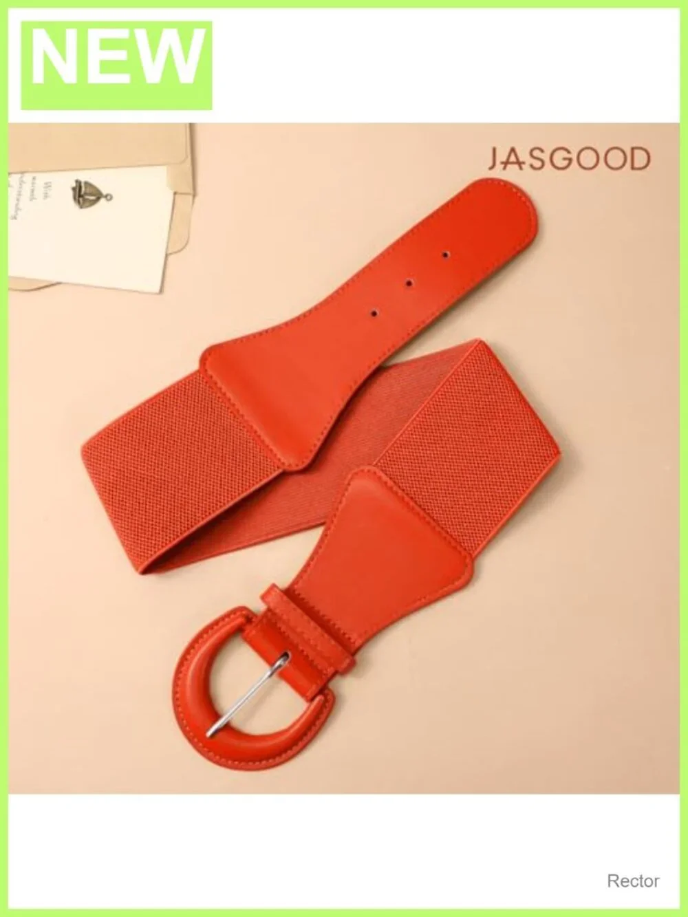 Retro Wide Stretch Waist Belt, Faux Leather Vintage Chunky Buckle Belts for